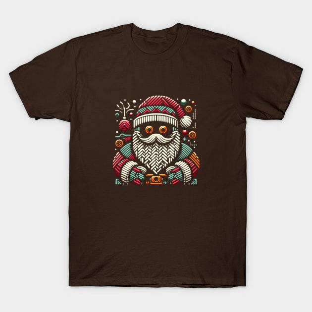 Christmas Santa embroidery style 28 T-Shirt by fadinstitute